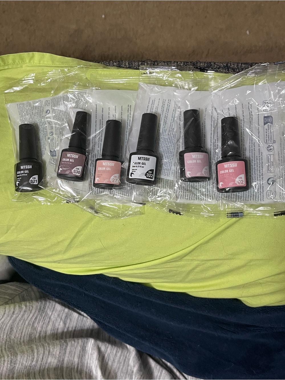 mts Gel Nail Polish Set - Black and Pink Shades